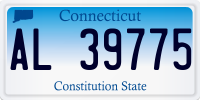 CT license plate AL39775