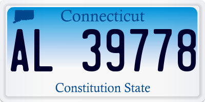 CT license plate AL39778