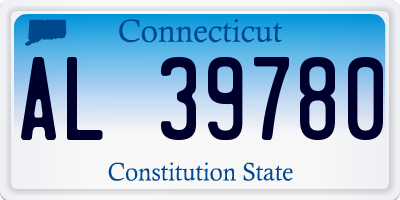 CT license plate AL39780