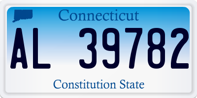 CT license plate AL39782