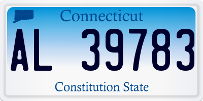 CT license plate AL39783