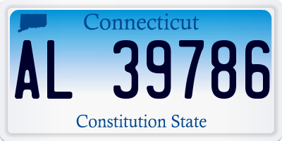 CT license plate AL39786