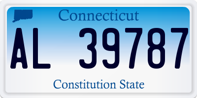 CT license plate AL39787