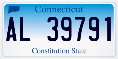 CT license plate AL39791