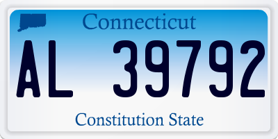 CT license plate AL39792