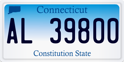 CT license plate AL39800