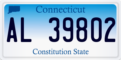 CT license plate AL39802