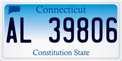 CT license plate AL39806