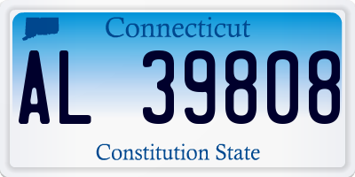 CT license plate AL39808