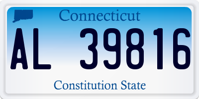 CT license plate AL39816