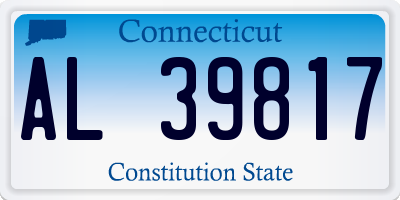 CT license plate AL39817