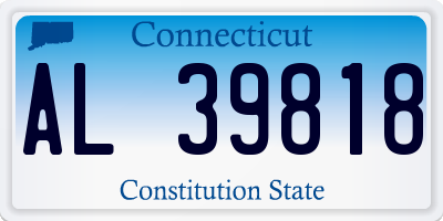 CT license plate AL39818