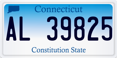CT license plate AL39825