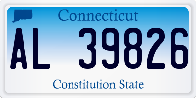 CT license plate AL39826