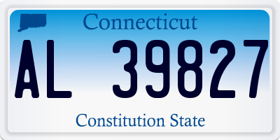 CT license plate AL39827
