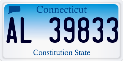 CT license plate AL39833