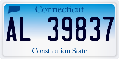 CT license plate AL39837