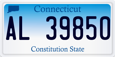 CT license plate AL39850
