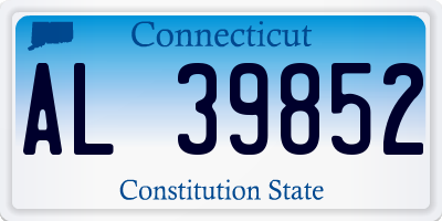 CT license plate AL39852