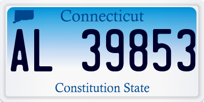 CT license plate AL39853