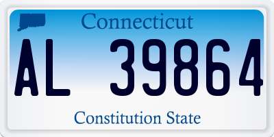 CT license plate AL39864