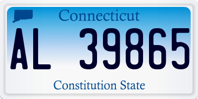 CT license plate AL39865