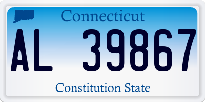 CT license plate AL39867