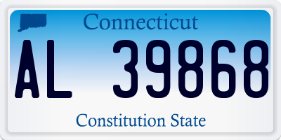 CT license plate AL39868