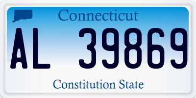 CT license plate AL39869
