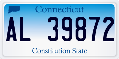 CT license plate AL39872