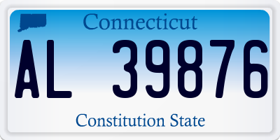 CT license plate AL39876