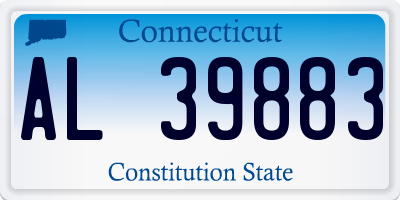 CT license plate AL39883