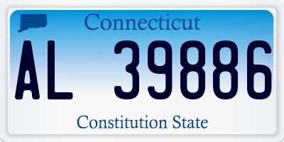 CT license plate AL39886