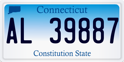 CT license plate AL39887