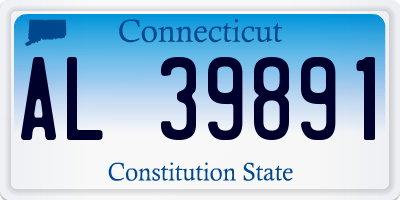 CT license plate AL39891