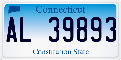 CT license plate AL39893