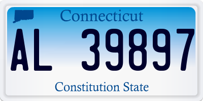 CT license plate AL39897