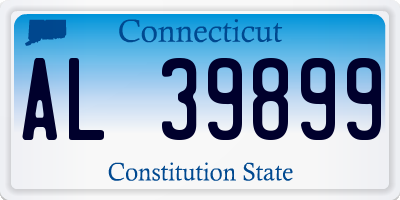 CT license plate AL39899