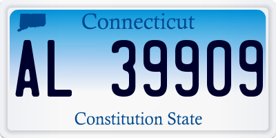 CT license plate AL39909