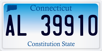 CT license plate AL39910