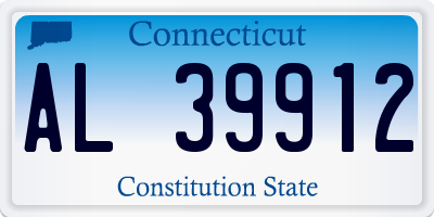 CT license plate AL39912