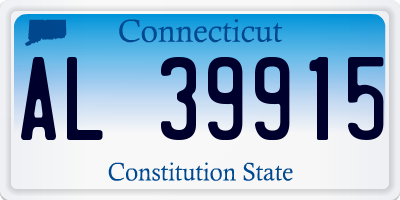 CT license plate AL39915