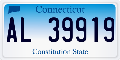 CT license plate AL39919