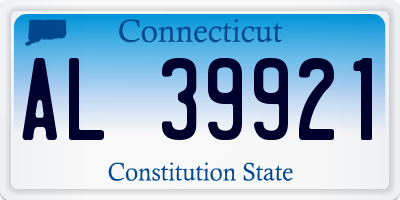CT license plate AL39921
