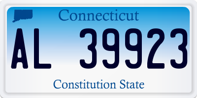 CT license plate AL39923