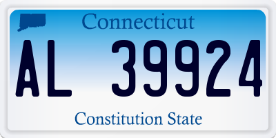 CT license plate AL39924