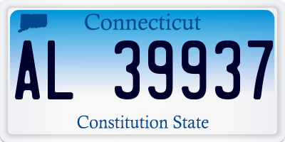 CT license plate AL39937