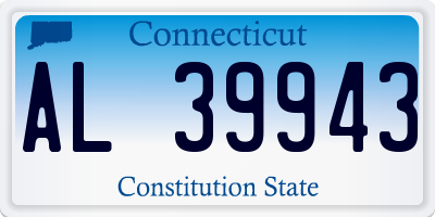 CT license plate AL39943