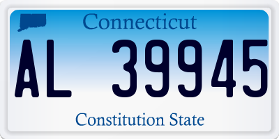 CT license plate AL39945