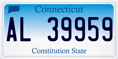 CT license plate AL39959